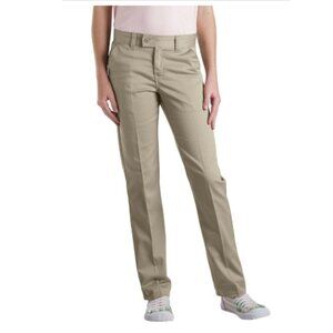 Dickies Girls' Slim Fit Straight Leg Stretch Twill Pant - KP5519 - Desert Sand